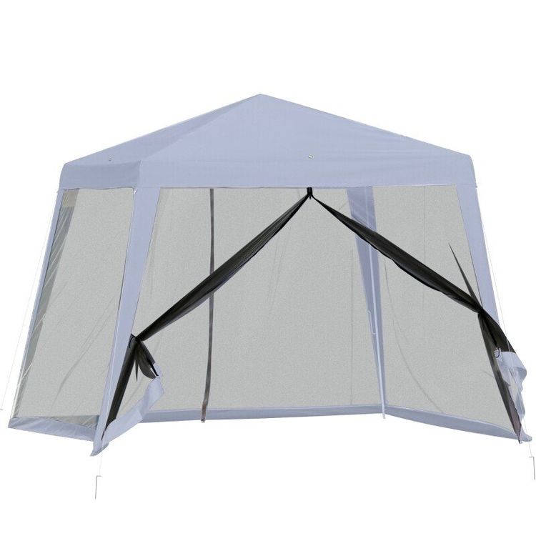 3,6 x 3 m Pavillon mit Doppeldach & Moskitonetz Wasserdichtes Partyzelt Gartenpavillon