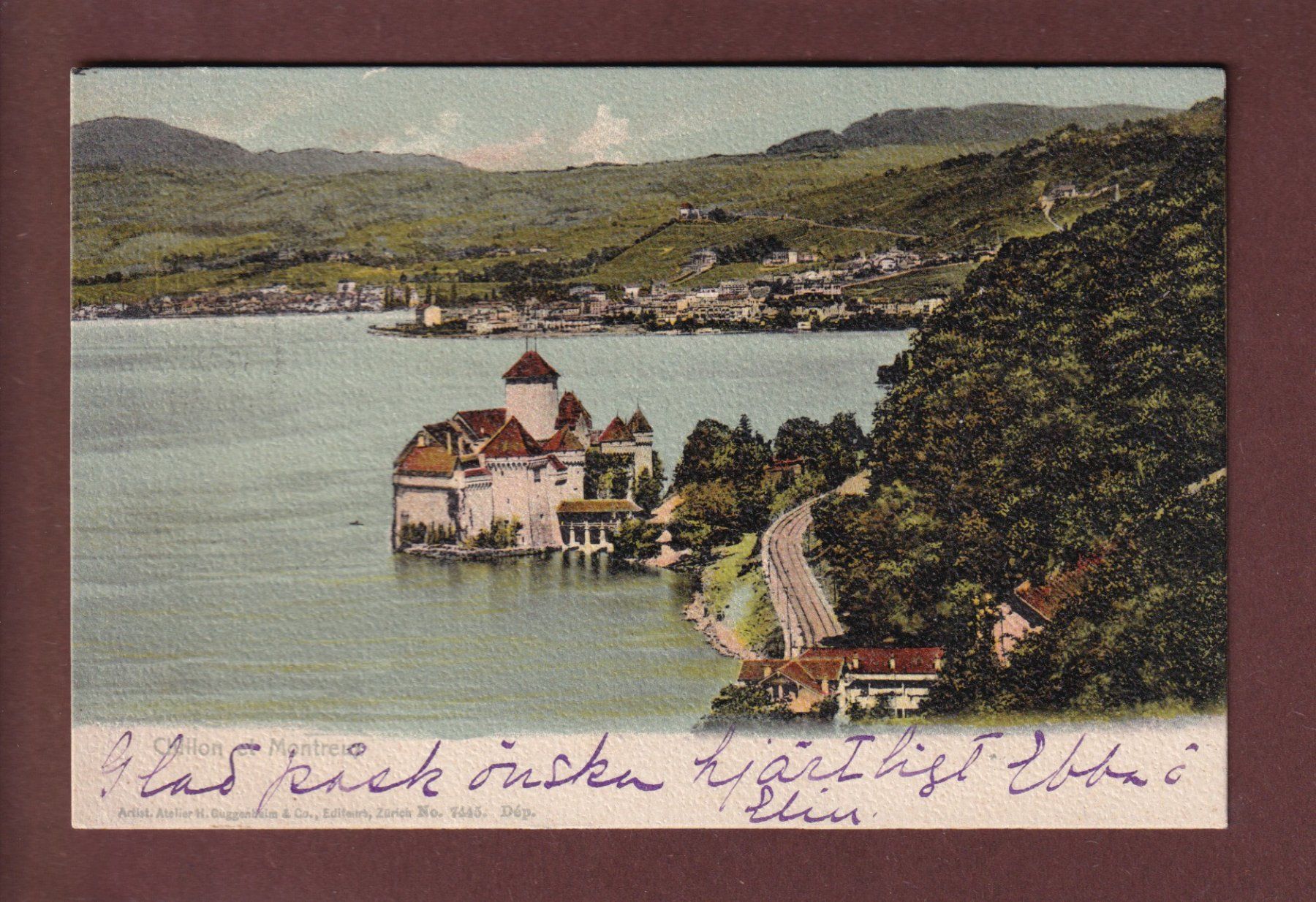 Cartoline postali: CHILLON et Montreux - 1903 – Usato da Pully venduto da nicecards