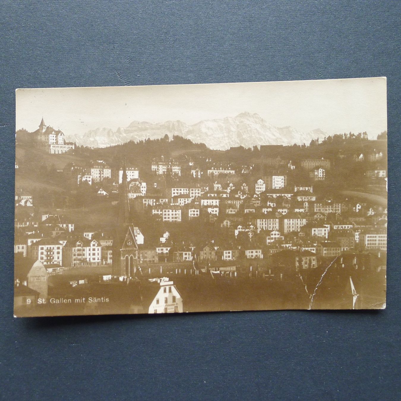 Ansichtskarten: 1923, ST.GALLEN SG mit Säntis, antike Ansichtskarte – Gebraucht aus Ebikon von SilvioFreund
