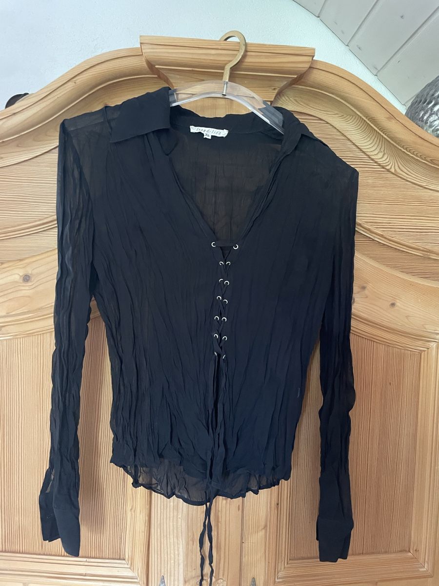 Camicette: Transparente Bluse schwarz in Grösse 38 – Nuovo (secondo la descrizione) da Bubendorf venduto da KaubkueRe