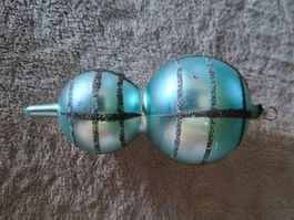 Antiker Weihnachtsschmuck Glas blau gebraucht