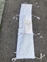 Bettumrandung für Babybett Hase weiss grau gepunktet