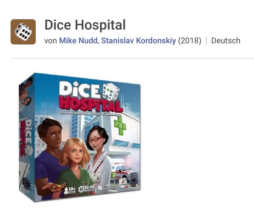 Dice Hospital plus Erweiterung Brettspiel Kaufen auf Ricardo