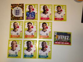 🔥11x Panini Team England - ENG 1,2,5,7,9,10,11,13,15,17,19