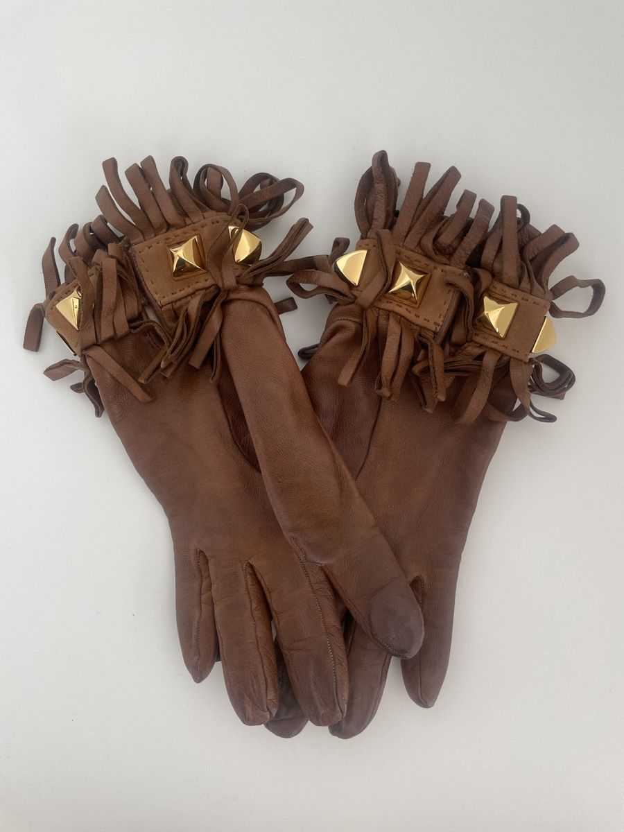 Hermès Gants & mitaines : Hermès Lerderhandschuhe, Grösse 7, Braun – D'occasion à Gwatt (Thun) par fashion-for-life 1