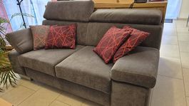 Canapé gris en microfibre longlife DIGA 2 places