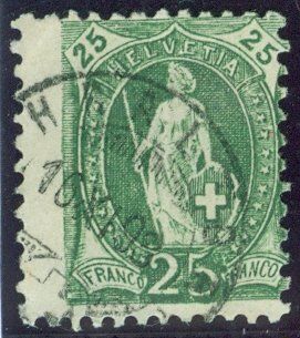 Tutti i francobolli: 1903 Schweiz Steh Helvetia – Usato da Zürich venduto da yago-rot