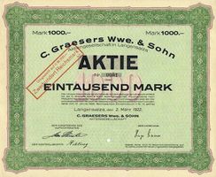 C. Graesers Wwe & Sohn AG, Langensalza - 1922