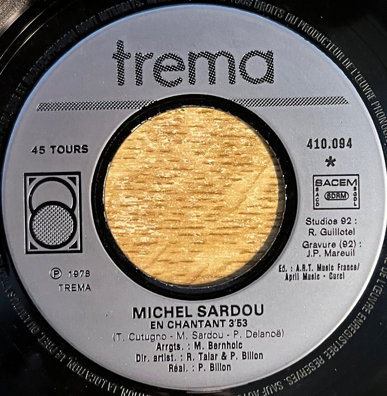 Dischi in vinile: MICHEL SARDOU - EN CHANTANT – Usato da Bussigny venduto da vinyl-pas-cher 2