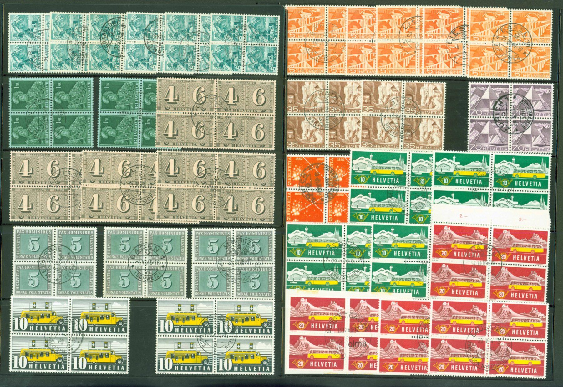 Viererblocks CH SUPER auf 6 Seiten (Q990) (Gebraucht) in Seuzach für