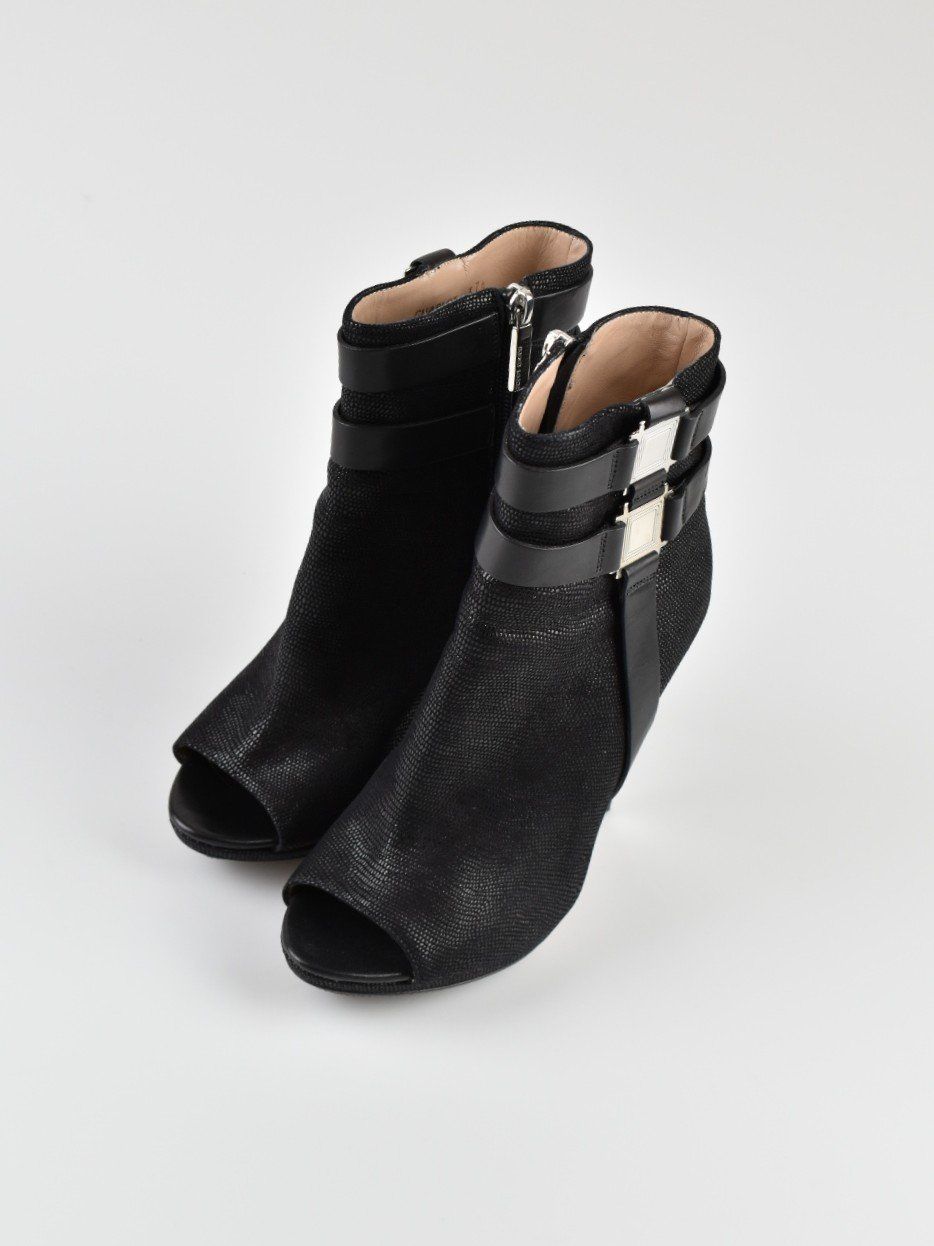 Damenschuhe: Hervé Léger Peep Toe Stiefeletten, Gr.37.5 – Gebraucht aus Nürensdorf von 2ND_STORY