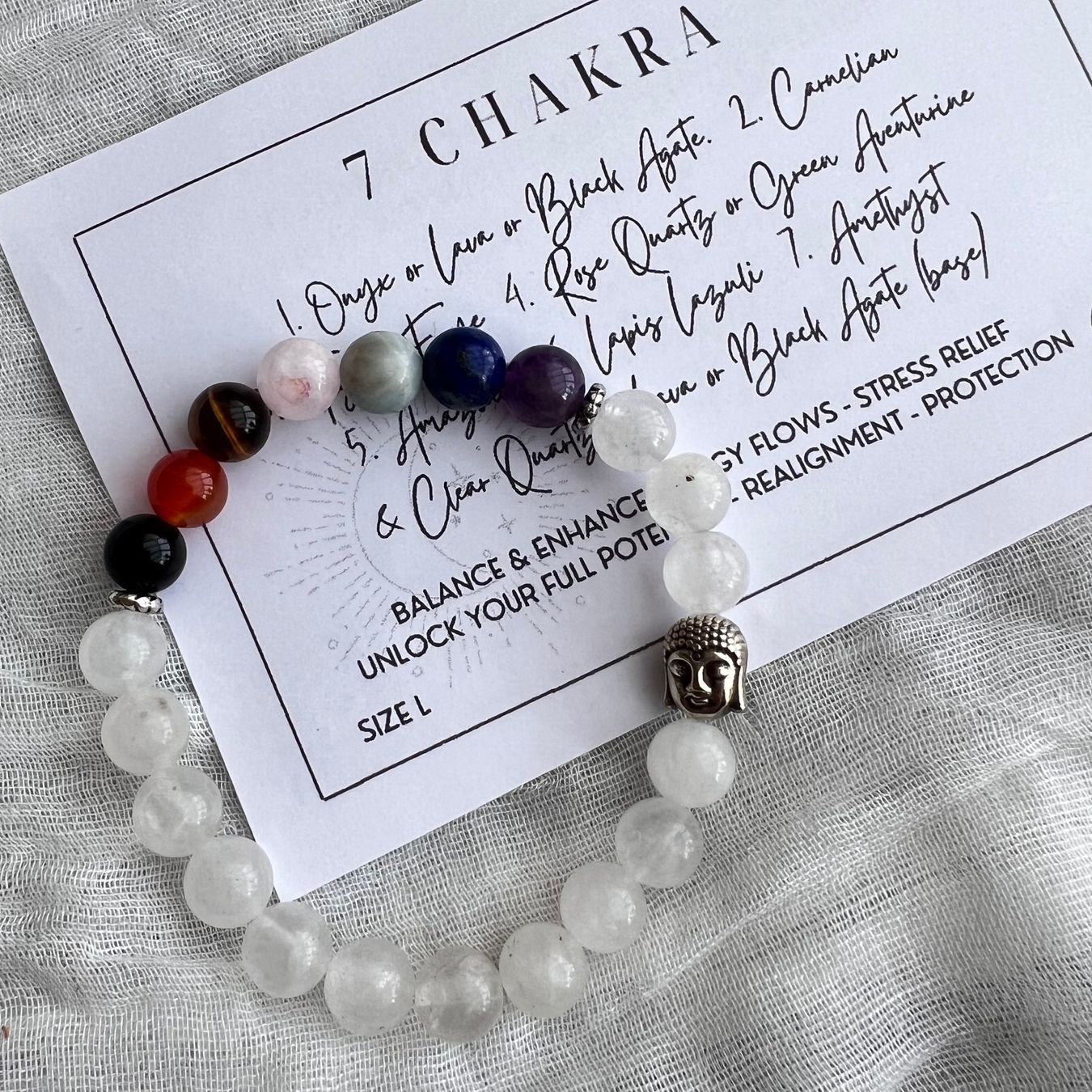 Bracciali & Braccialetti: Bracelet 7 chakras - base cristal de roche – Nuovo e nell'imballaggio originale da Pully venduto da sunaddict 2