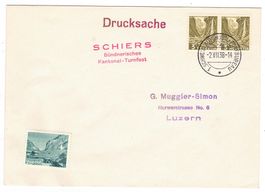 Lettre de Schiers BPA A166 pour Luzern le 2.VII.38