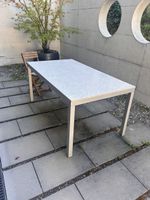 Gartentisch Granitplatte Metallgestell rechteckig 160cm