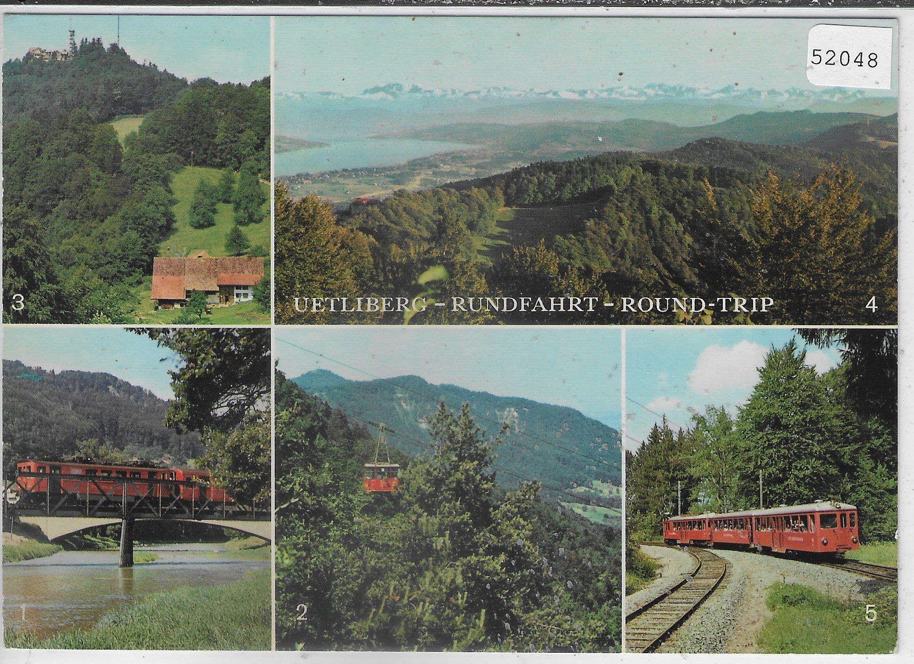 Ansichtskarten: Uetliberg-Rundfahrt - Bahn und Luftseilbahn – Gebraucht aus Ettingen von Kartenplanet