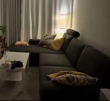 Ecksofa dunkelgrau gebrauchter Zustand