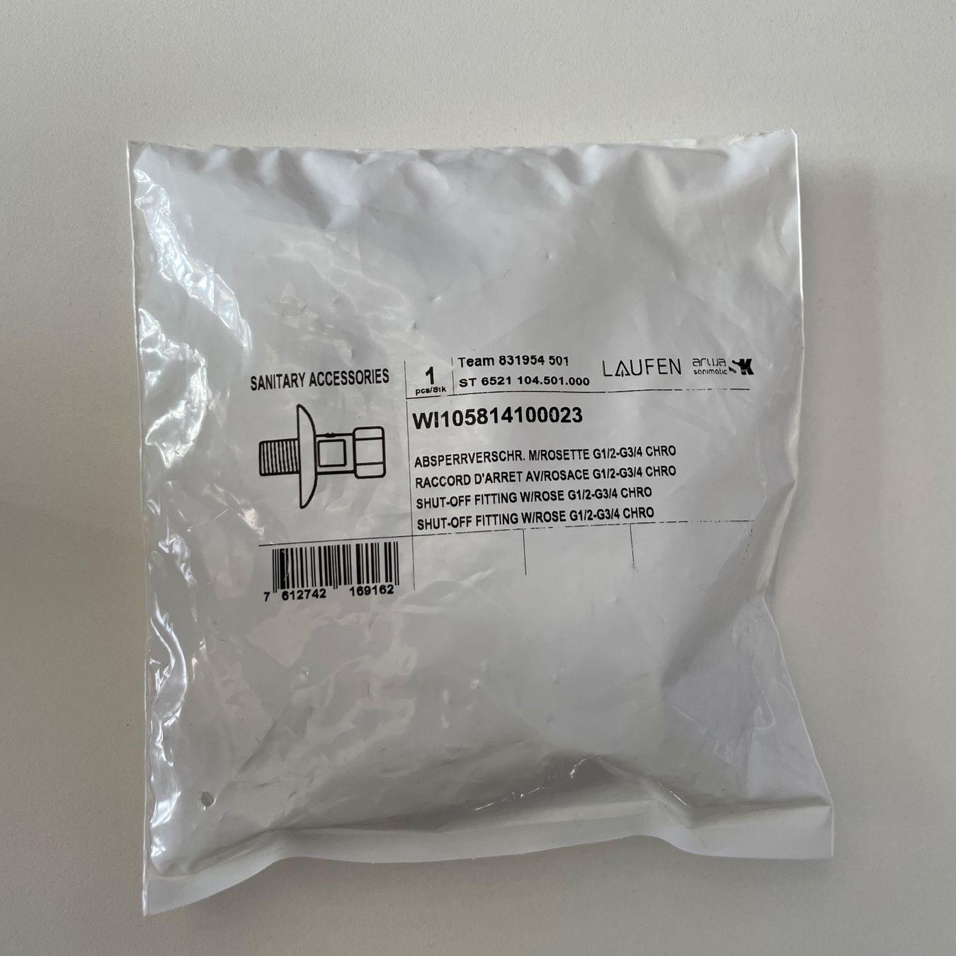 Arwa Armaturen: Absperrverschraubung Sanitär 1/2-3/4, mit Rosette – Neu und originalverpackt aus Bremgarten b. Bern von thkum 1
