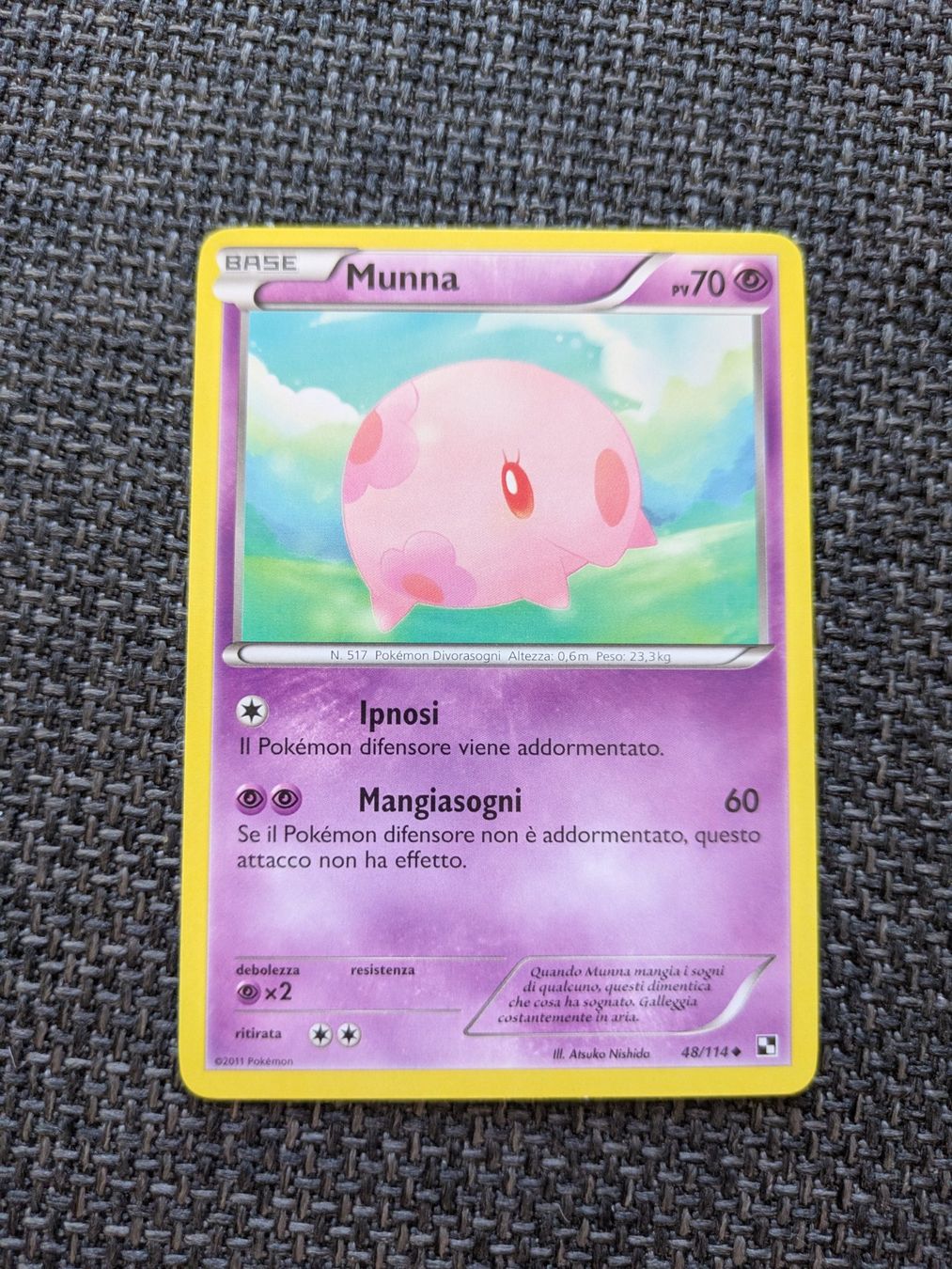 Pokémon Carte collezionabili: MUNNA, BLACK & WHITE, BLW48, UNC, 2011, ITA, GD – Usato da Losone venduto da AlpineLayer