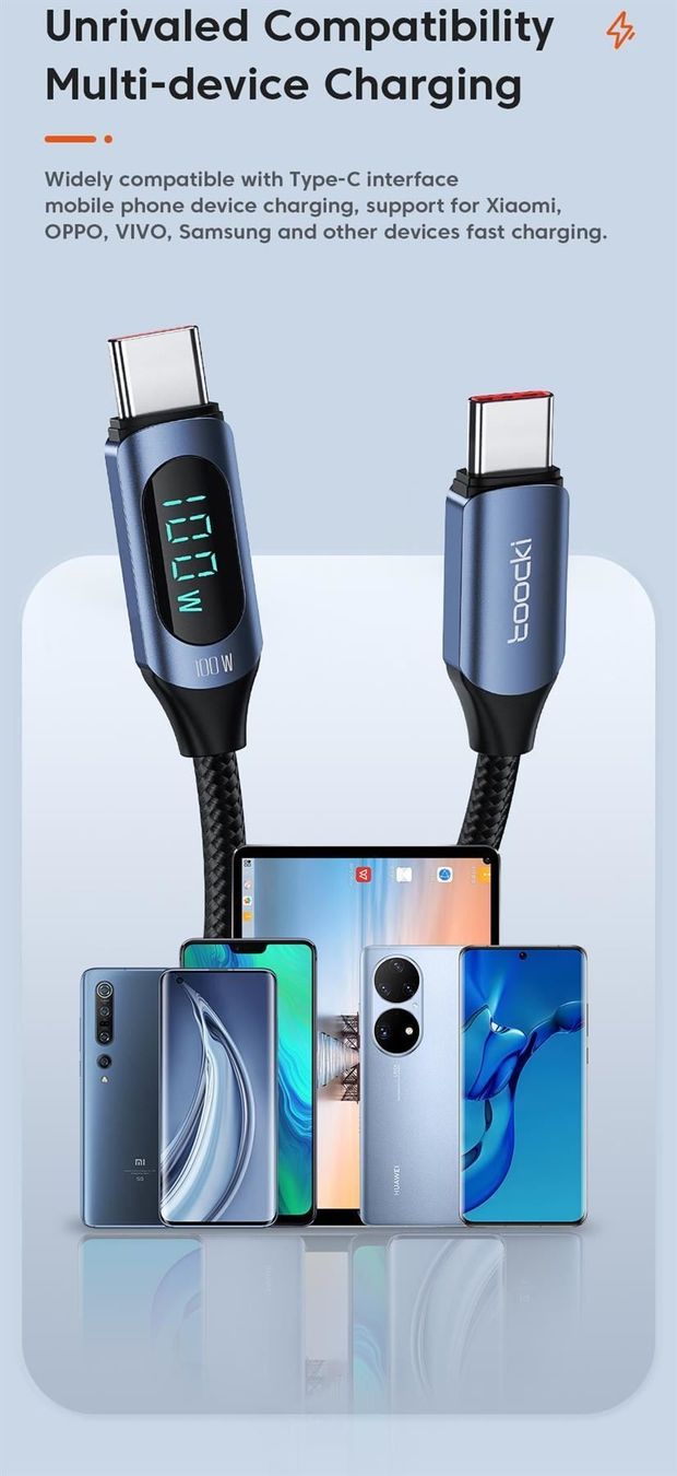 Ladegeräte: câble de recharge rapide USB 100W, 2 m – Neu und originalverpackt aus Delémont von abonprix 5