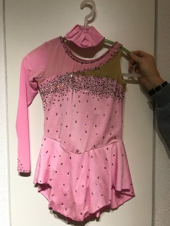 Kürkleid mit Haargummi Rosa Grösse 152