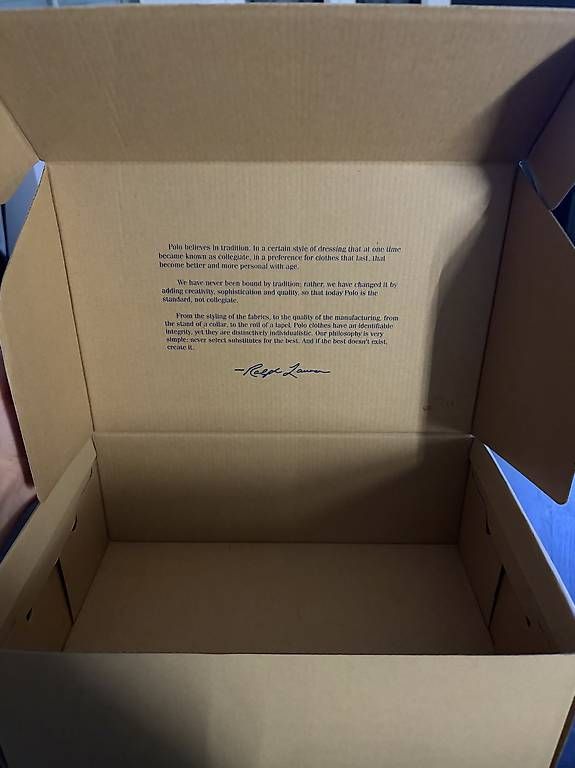 Casse di trasporto: Original Polo Ralph Lauren Schuhkarton  Leer – Nuovo (secondo la descrizione) da Gümligen venduto da NicolasScheidegger 3