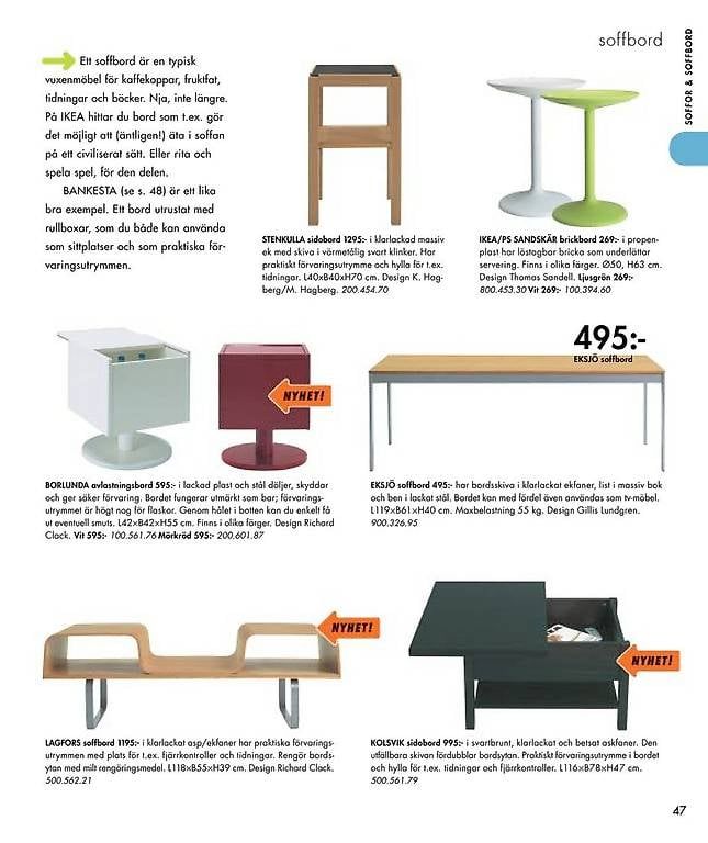 Ikea Tavoli: Table Ikea Lagfors dessinée par Richard Clark 2004 – Usato da Tannay venduto da Comsa 3