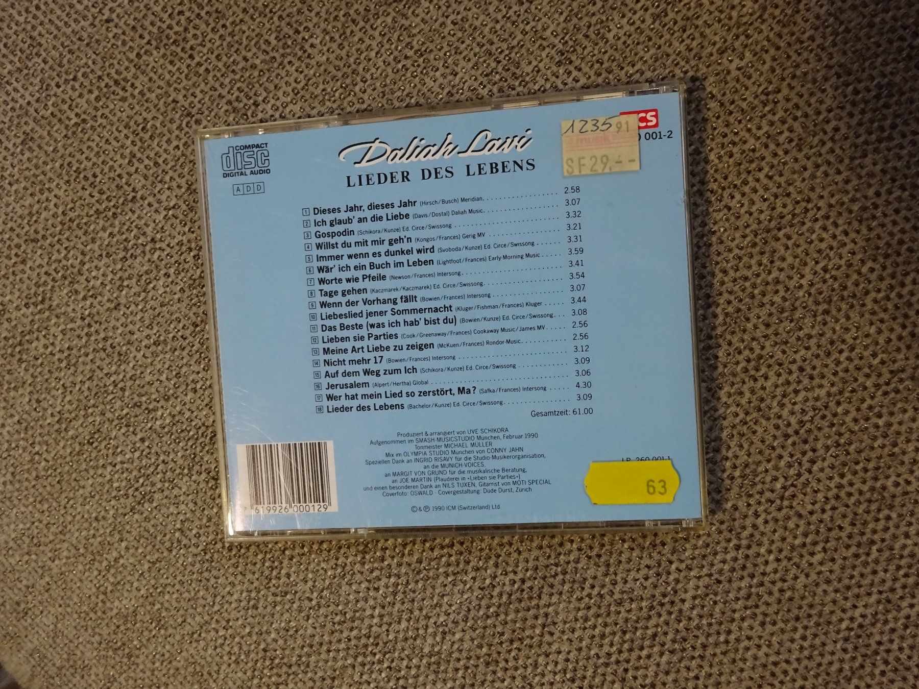 CD: Lieder des Lebens/Daliah Lavi – Nuovo (secondo la descrizione) da Rothrist venduto da Mistery1 1