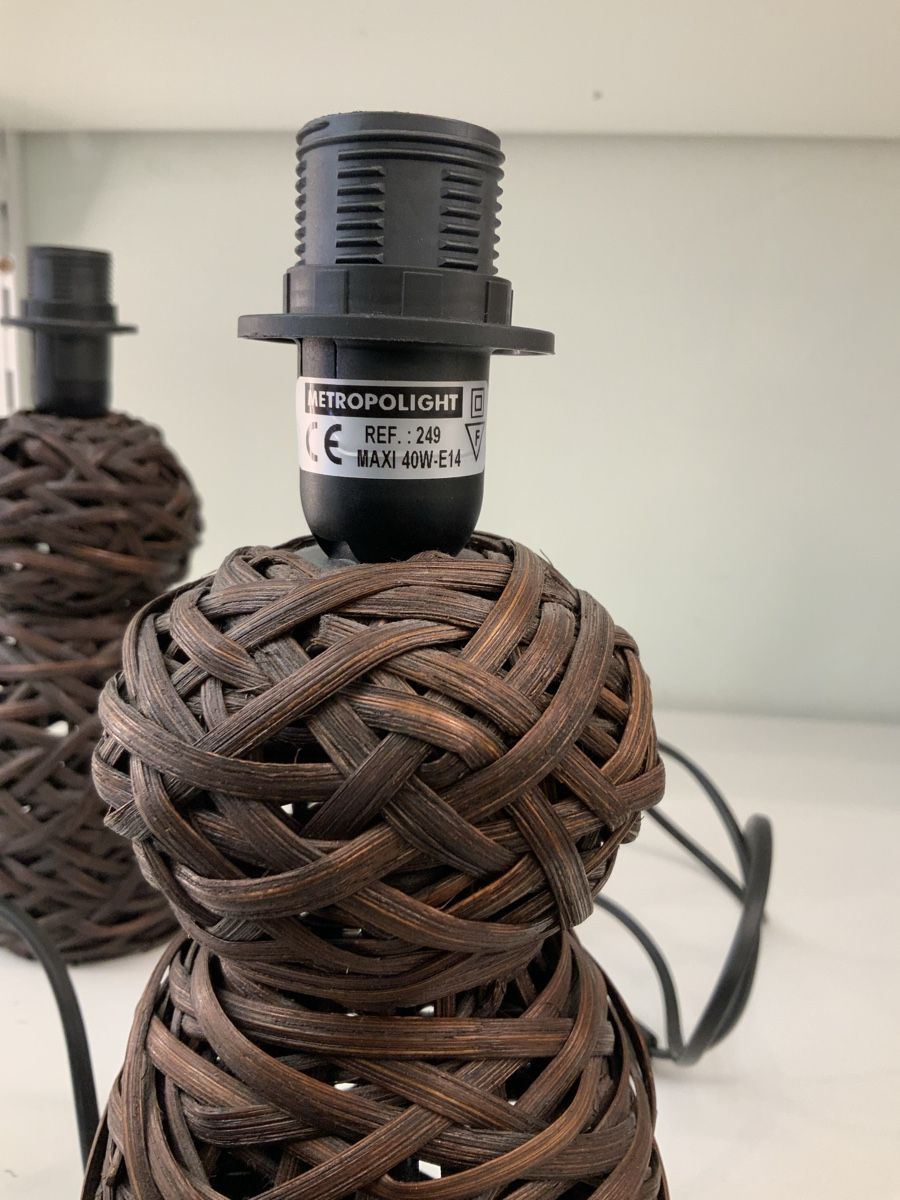 Lampade: Paire de petite lampe en Vannerie – Usato da rolle venduto da Tontonjulot 4