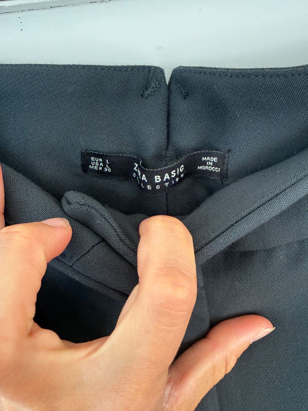 Zara Pantaloni: Elegante Zara Basic Stoffhose , dunkles Petrol, Gr. L – Usato da Neukirch an der Thur venduto da bee88 2