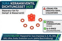 Jura Dichtungsset Keramikventil Wartungsset S9 S90 -  A31