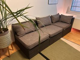 5-teilige Gartenlounge Lounge grau