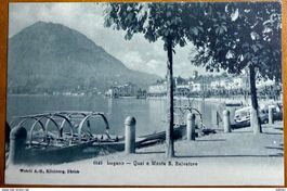 Lugano - Quai e Monte S. Savatore - Belle carte ancienne