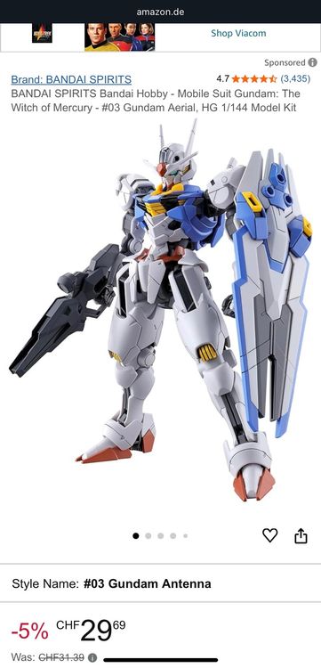 Bandai Figurines: Gundam Antenna – D'occasion à Wallisellen par Irantzu