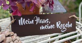 Edelrost Schild „Mein Haus, meine Regeln
