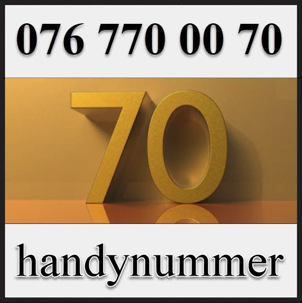 Carte prepagate: Handynummer, Telefonnummer, Natelnummer, 076 770 00 70 – Nuovo (secondo la descrizione) da Winterthur venduto da handynummerch