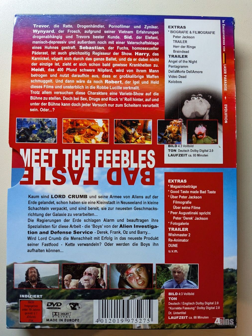 Tutti i DVDs: Peter Jackson's Bad Taste & Meet the Feebles [2 DVDs] – Usato da Port venduto da gecotom 1