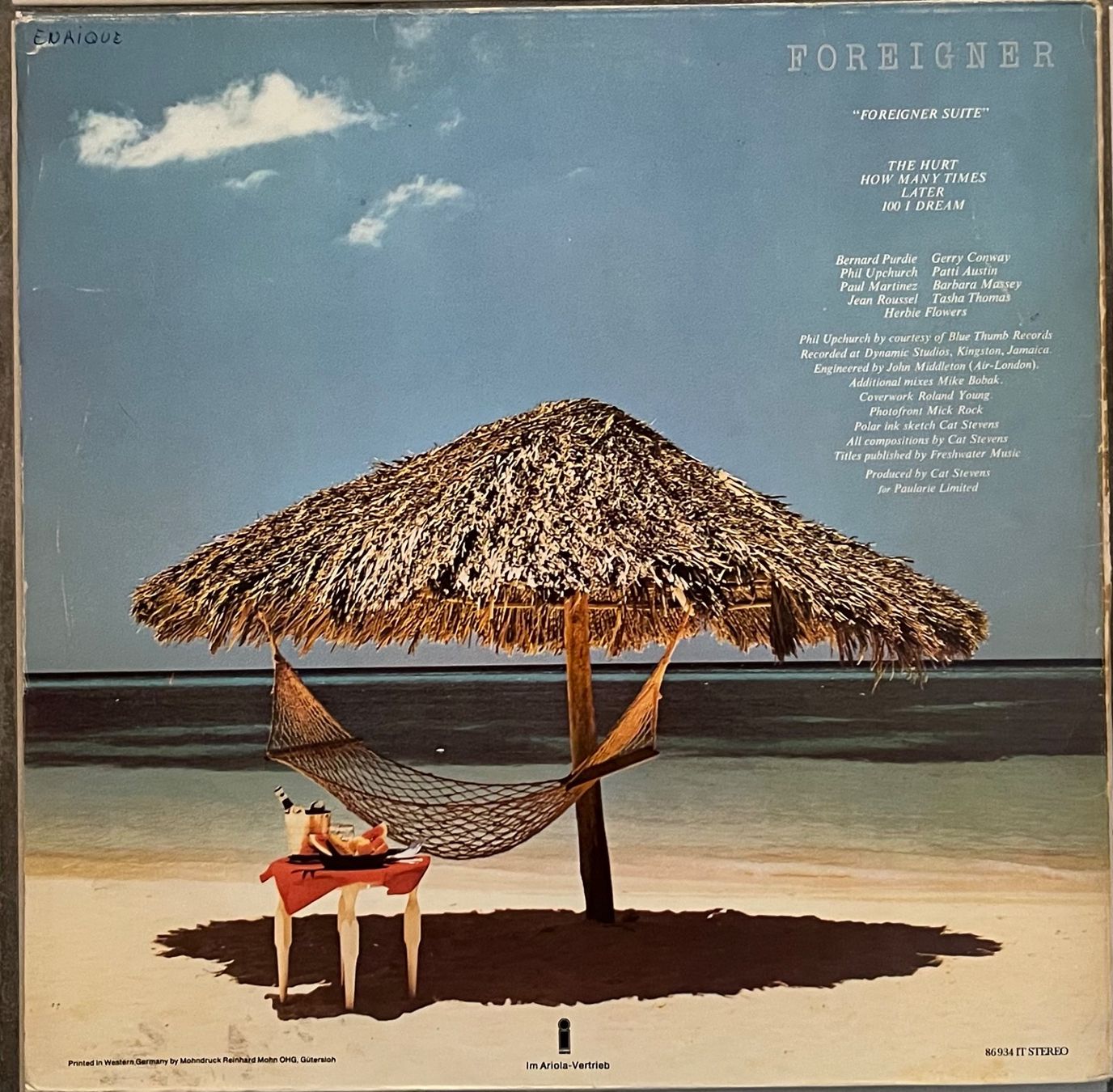 Schallplatten: CAT STEVENS - FOREIGNER - 33 Tours – Gebraucht aus Bussigny von vinyl-pas-cher 1