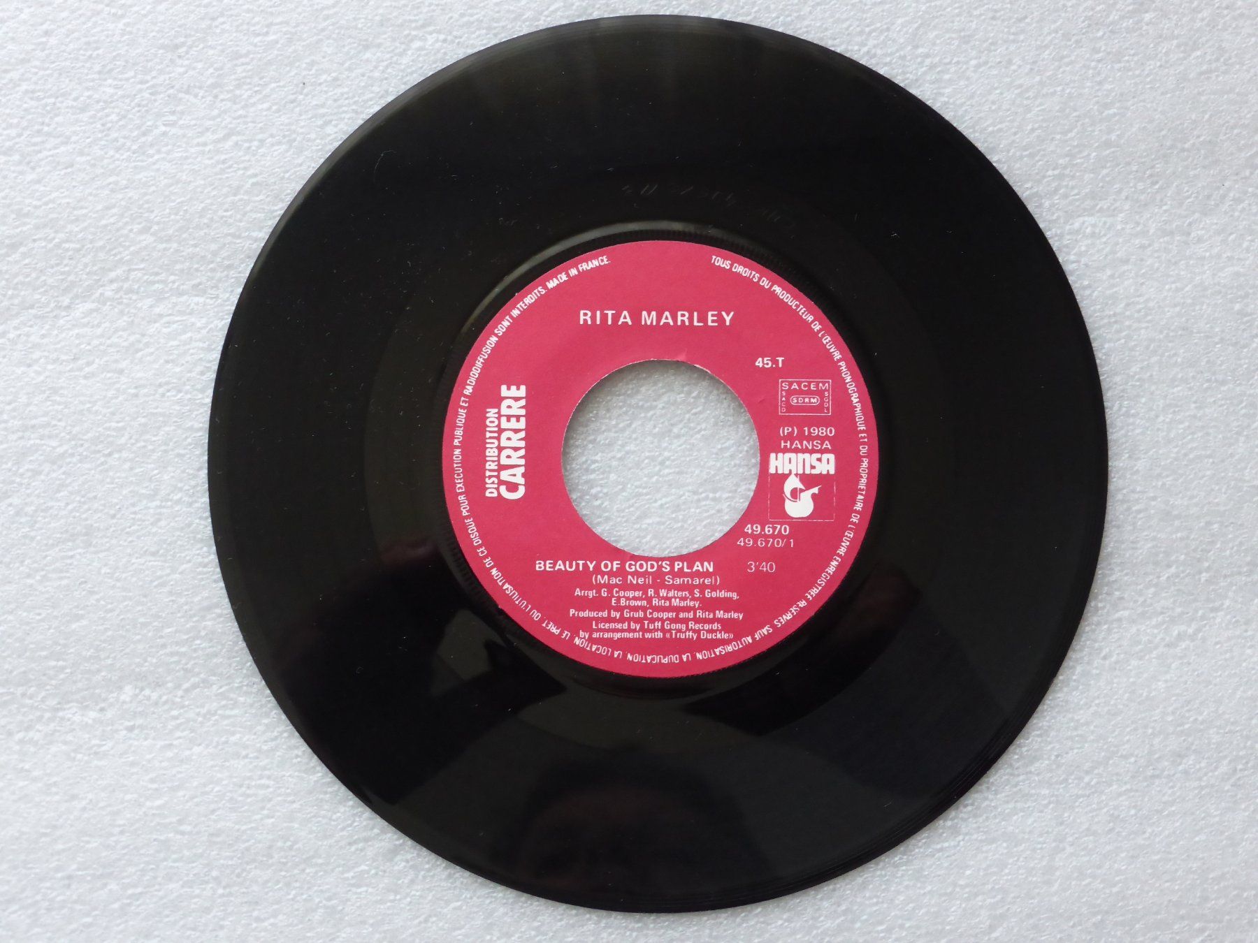 Dischi in vinile: Vinyl Single  EP  RITA MARLEY – Usato da Küssnacht am Rigi venduto da Mondkinder 1