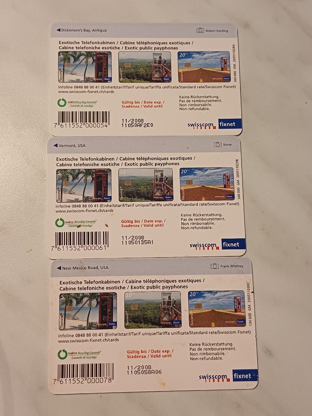 Swisscom Telefon- & Taxkarten: Taxcard 3er set – Gebraucht aus Domat-ems von Gr8wood 1
