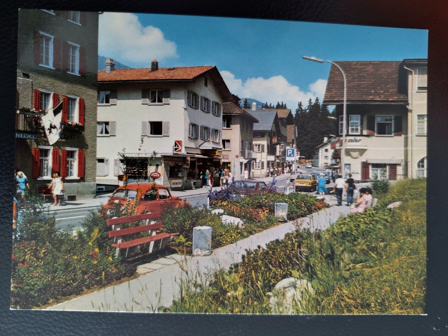 Ansichtskarten: Lenzerheide Dorfstrasse Oldtimer ca. 1970 – Gebraucht aus Ohmstal von Lebensfreude05