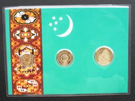 TURKMENISTAN - Münzen vergoldet !!!