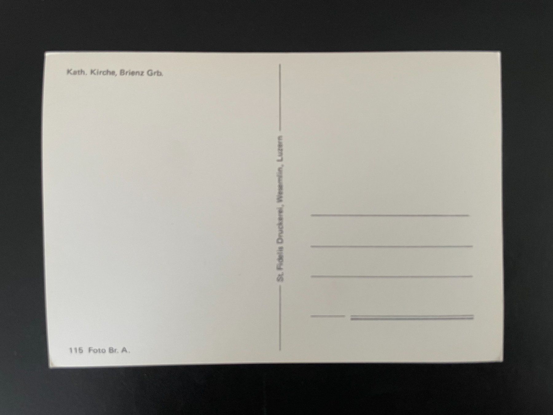 Cartoline postali: AK GR Brienz, Katholische Kirche – Usato da Thal venduto da Danny82 1