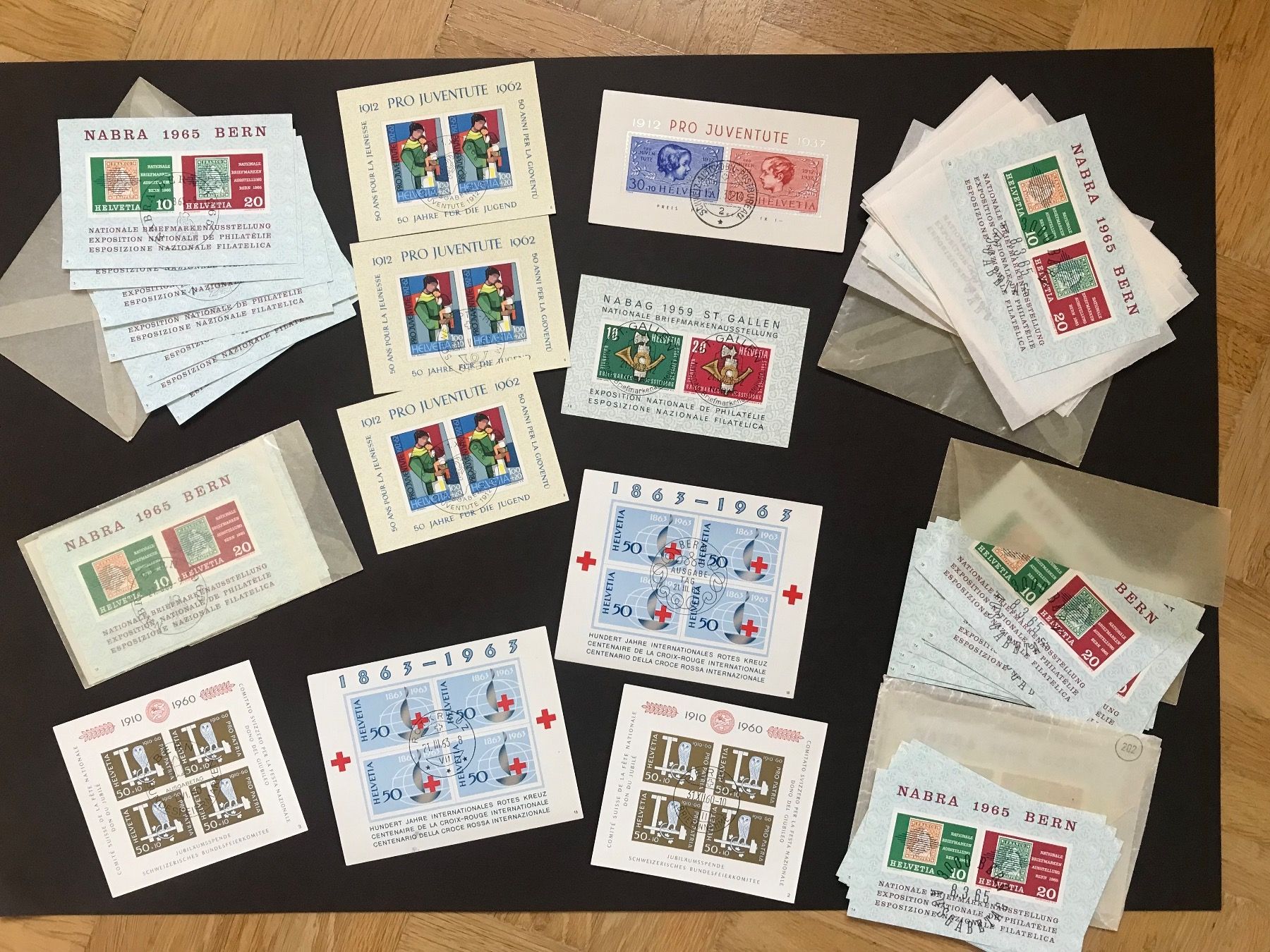 Alle Briefmarken: Gemischtes Blocklot ab 1937. ET – Gebraucht aus stäfa von brandy66