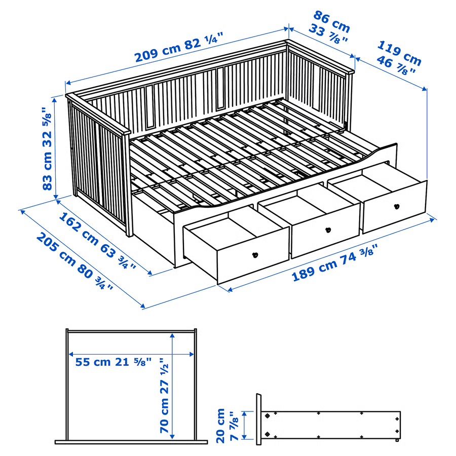 Ikea Lits: IKEA hemnes tagesbett – D'occasion à Altdorf UR par sar_vc9y 7