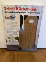 CutStar 2-in-1 Bambus Schneidebrett + Messer Edelstahl 🔪NEU