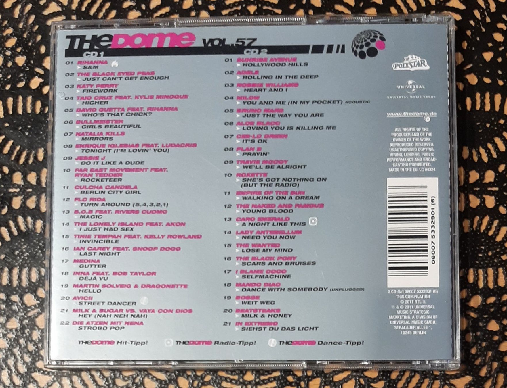 CDs: The Dome Vol. 57, Doppel-CD 2011, Hit Compilation, Sampler – Gebraucht aus Amriswil von Celini3 1