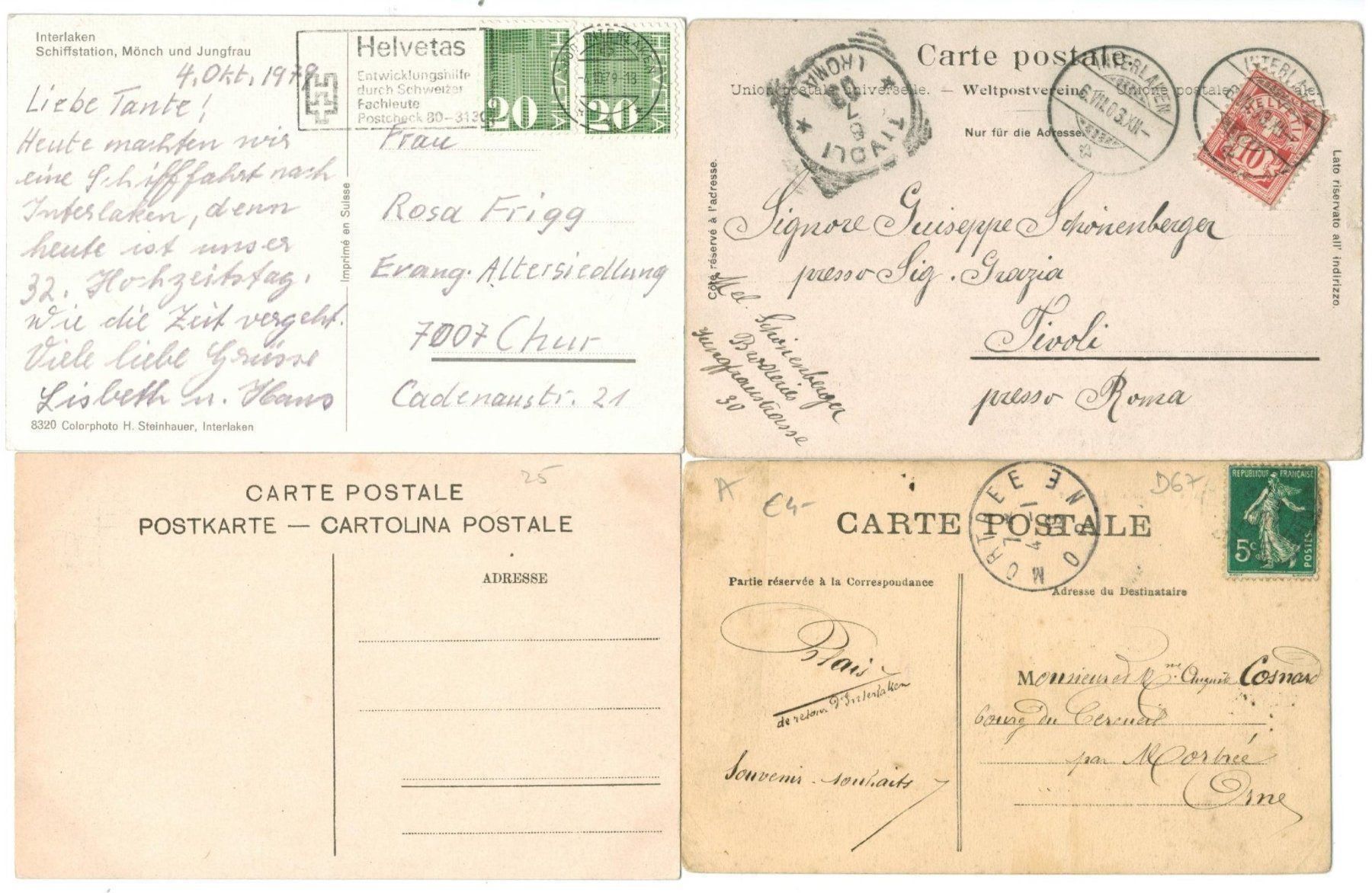 Cartes postales: 4 AK Interlaken – D'occasion à Zürich par tol_b7c7 1