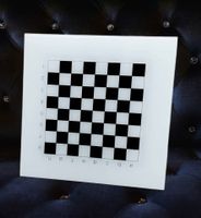 Exklusives massives Glas-Schach & Mühle