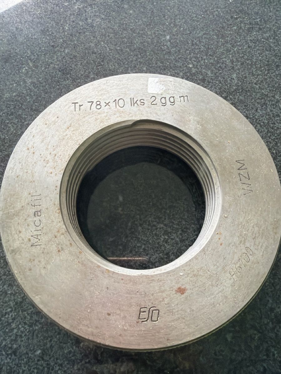 Alle Werkzeuge: Micafil Gewinde Ausschuslehrring Tr 78x10 – Gebraucht aus St. Margrethen SG von luj363