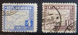 Andorra Kat. 56-57 gest. 1951 Kat. 55 Euro